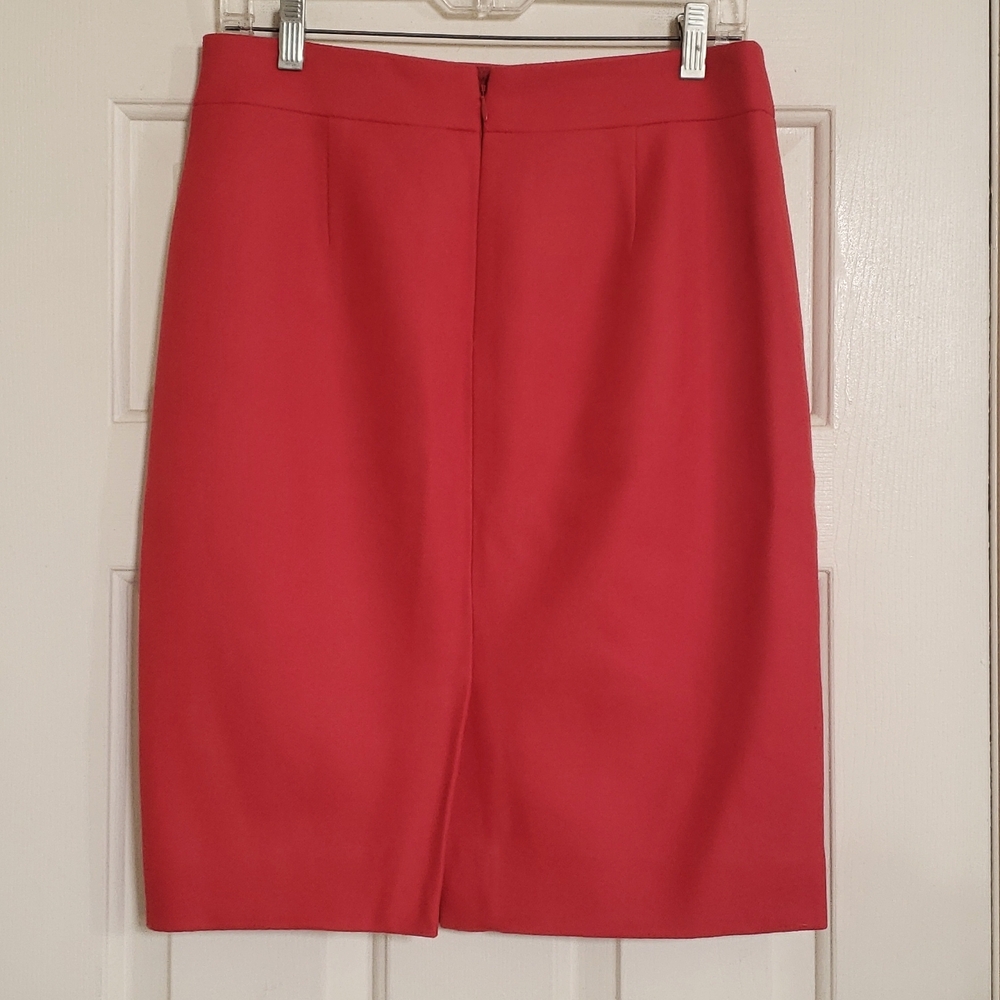 Vintage J.Crew No. 2 Wool Pencil Skirt in Tomato Red - Picture 9 of 14